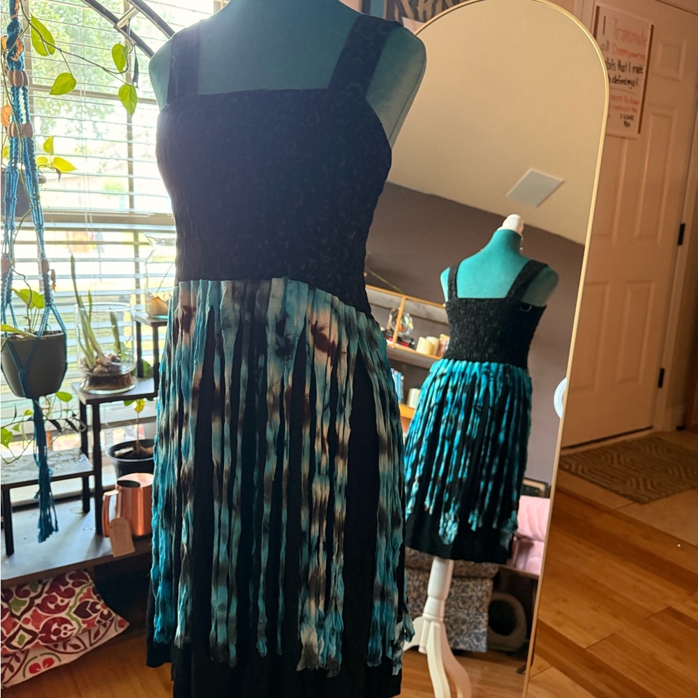Gypsy Rose Tie-Dye Smocked Dress - Size M/L - Handmade